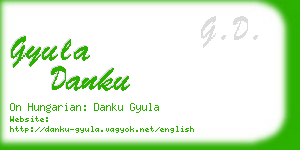 gyula danku business card